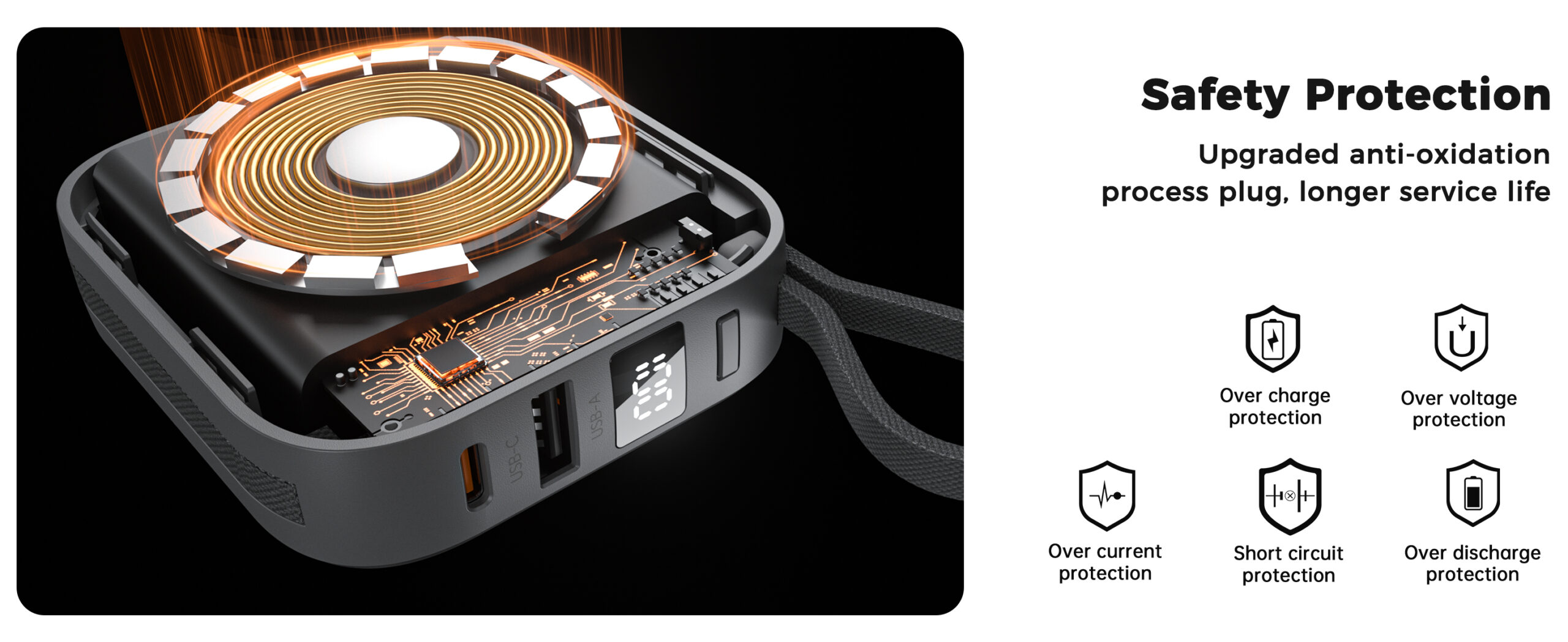 Choetech B697 22.5W 10000mAh Magnetic Power Bank with 1C1L Cable