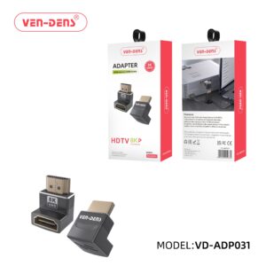 Ven-Dens ADP031 HDMI to HDMI L Shape Adapter (8K60Hz Max)
