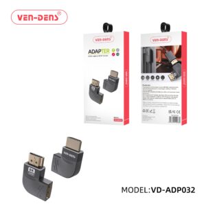 Ven-Dens ADP032 HDMI to HDMI L Shape Adapter (8K60Hz Max)
