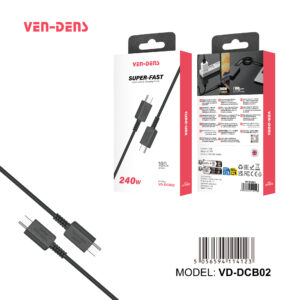 Ven-Dens DCB02 USB-C TO USB-C Charging Cable 1.8M (PD240W)