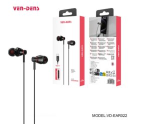 Ven-Dens Type-C Handsfree with Mic and Remote (Black)