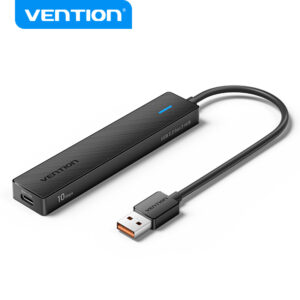 Vention 5-in-1 USB-A to USB 2A+2C USB 3.2 Gen 2 10G Hub 0.15M Black