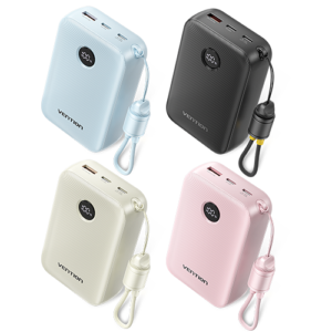 Vention FKB 3C Power Bank with Built-in USB-C to C Cable 20000mAh 22.5W